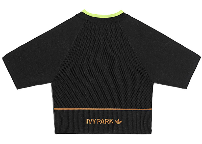 adidas adidas Ivy Park Knit Crop Top Black/Mesa outlook
