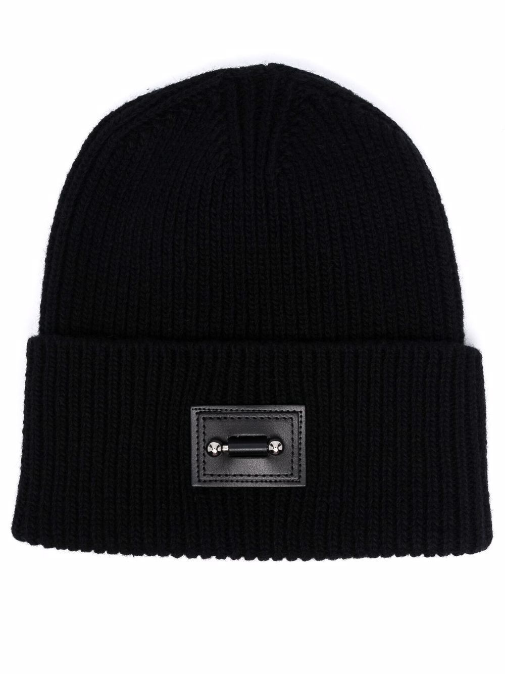 pierced knit beanie - 1