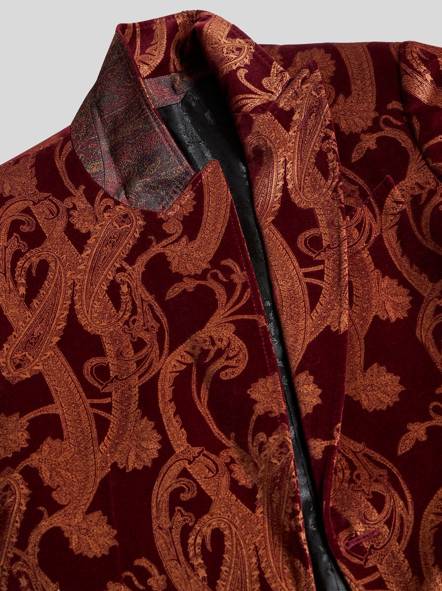 SINGLE-BREASTED PAISLEY BLAZER - 7