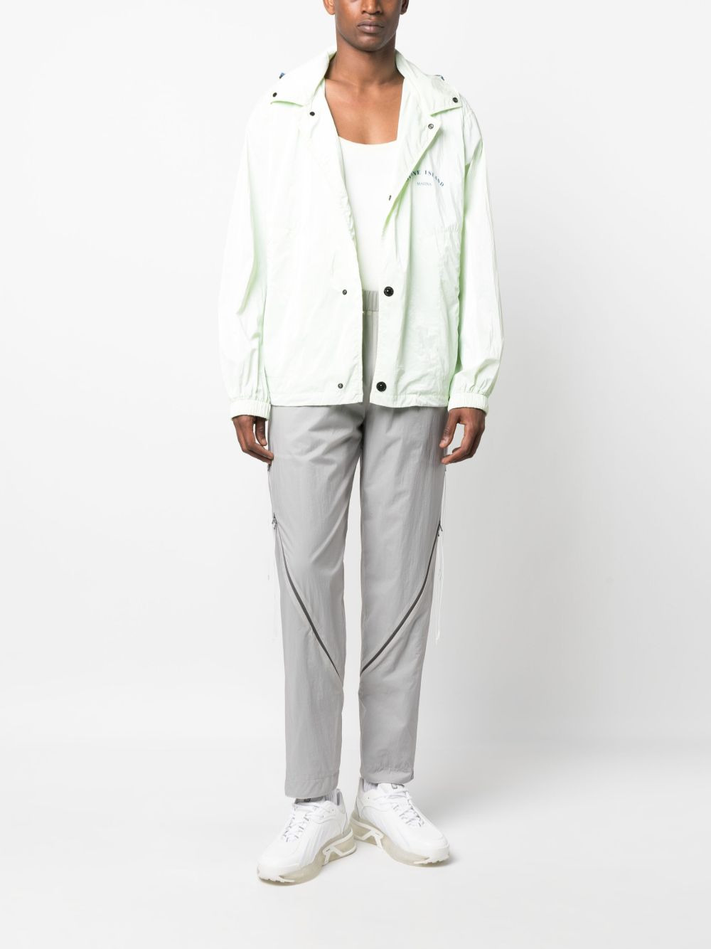 Marina logo-print hooded jacket - 2