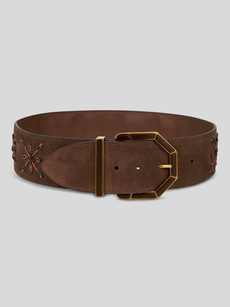 SUEDE BELT WITH THREADING 1