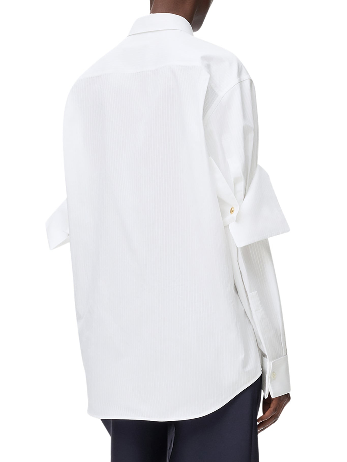 COTTON SHIRT WITH DOUBLE-LAYER SLEEVES - 4