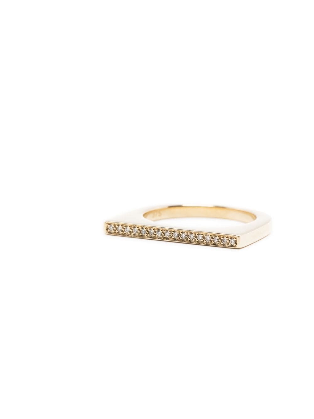 Sleek 9kt gold diamond ring - 3