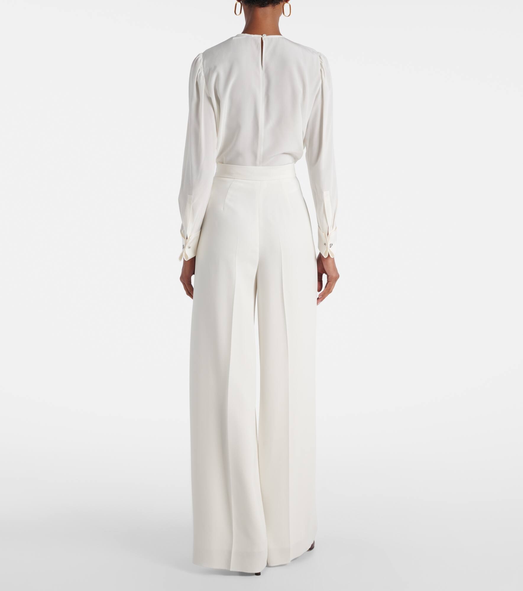 Manetta high-rise cady wide-leg pants - 3