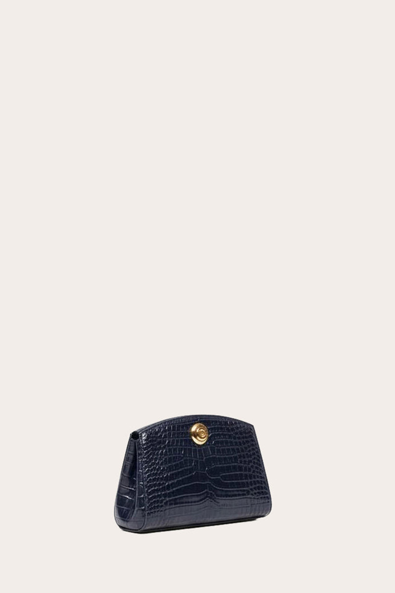 Liffner PUSHLOCK CLUTCH NAVY CROC outlook