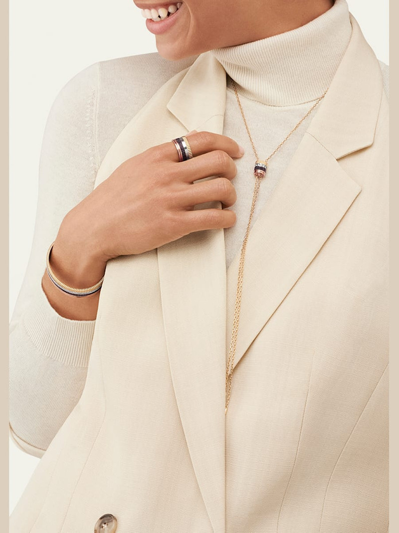 Boucheron Quatre Large Ring in Tricolor Gold with Brown PVD outlook