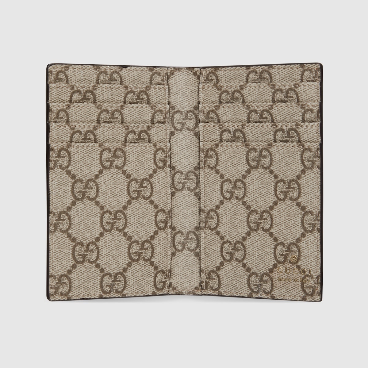 GG Emblem bi-fold embossed card case - 2