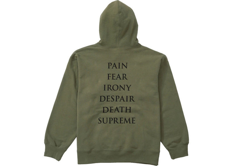 Supreme Supreme The Crow Hooded Sweatshirt Light Olive outlook