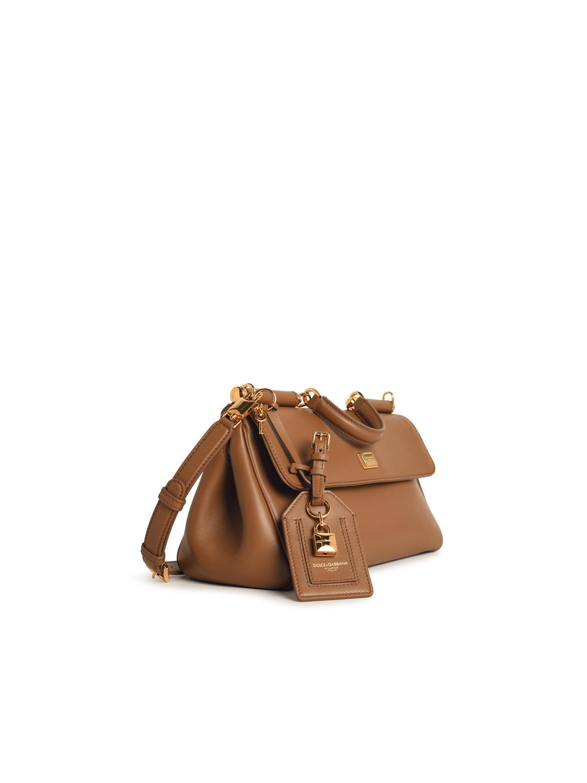 Dolce & Gabbana 'My Sicily' Calf Leather 'Plongé' Caramel Handbag Women - 2