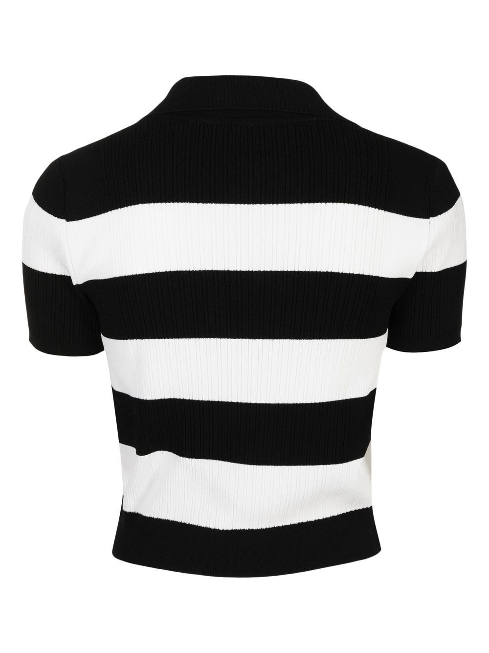 horizontal-stripe cropped T-shirt - 2