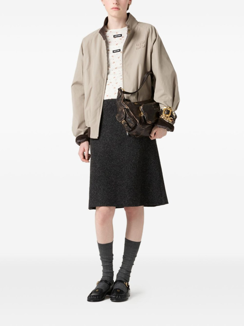 Miu Miu floral-pattern logo-label tank top outlook