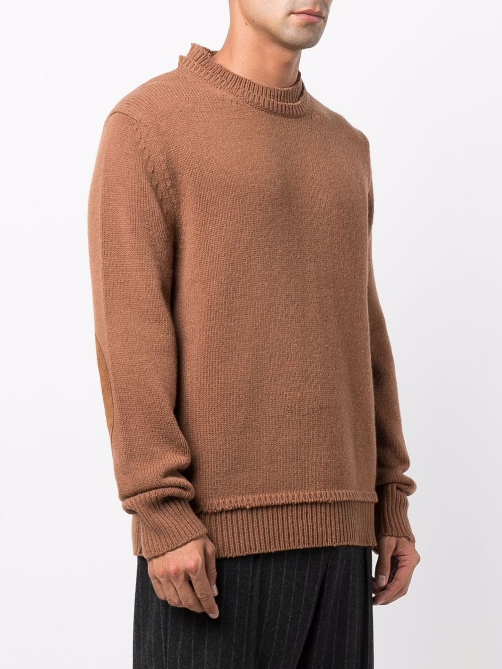 distressed wool jumper - 3
