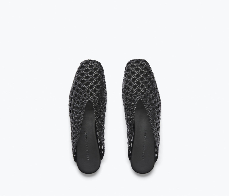 ETTA WOVEN ANKLE LACE-UP FLAT 8