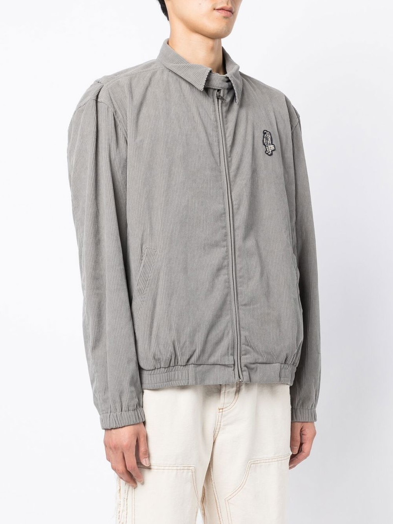 logo-print zip-up shirt jacket 3