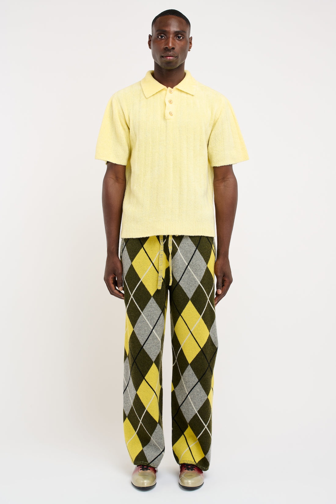 CHENILLE SHORT-SLEEVED RIB POLO - 3