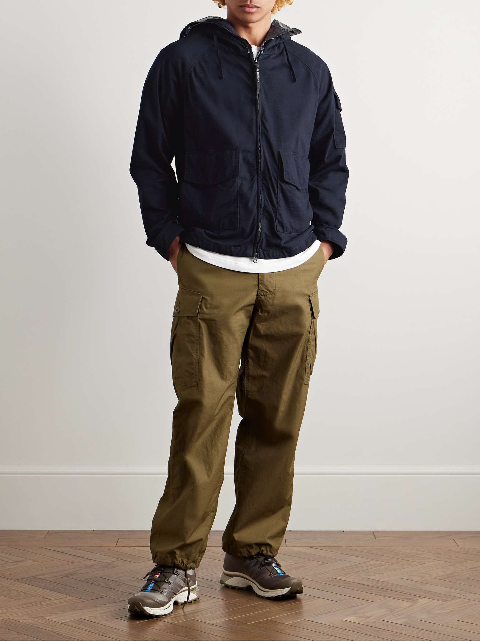 Explorer Goggle-Appliquéd Jersey and Coated-Shell Hooded Jacket - 2