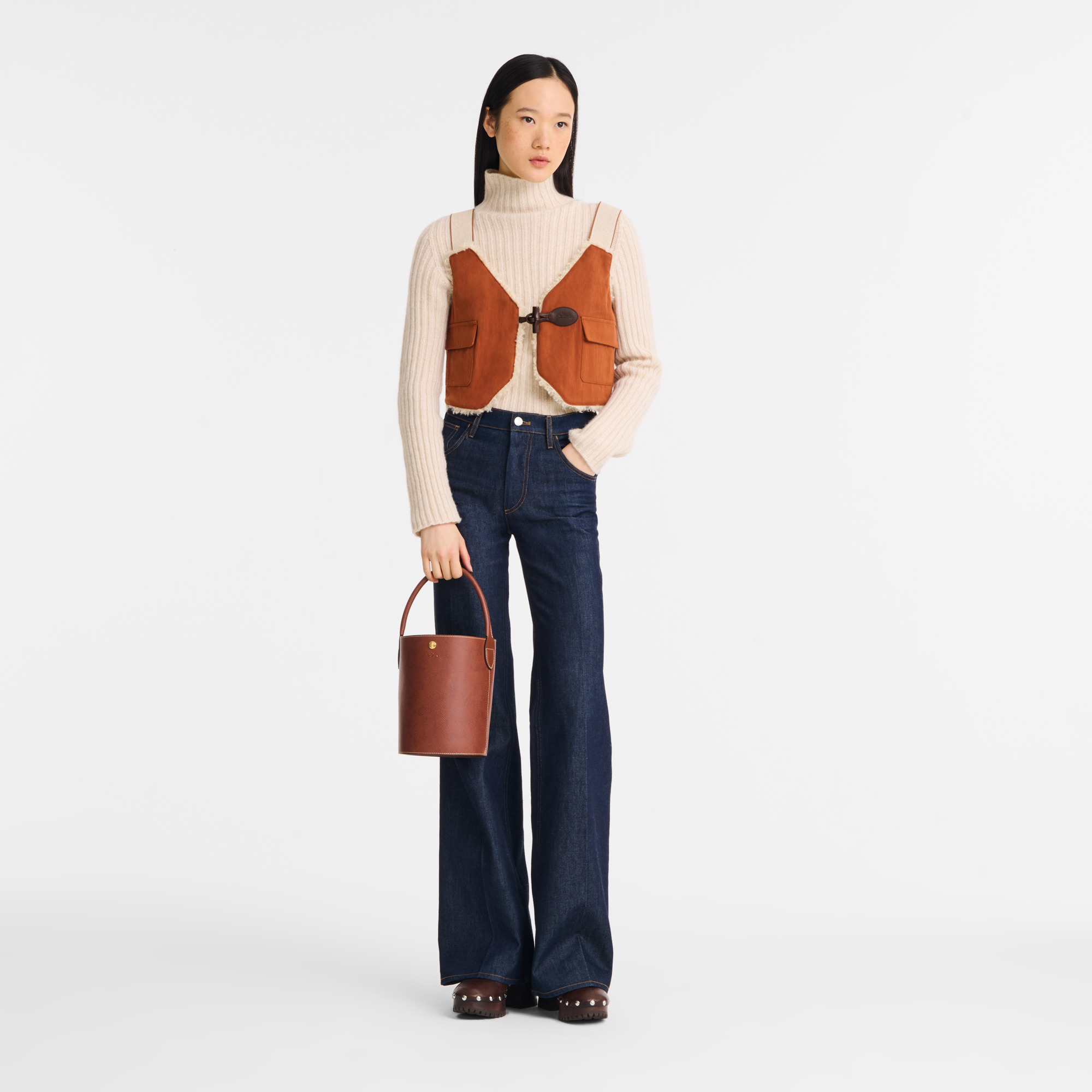 Épure S Bucket bag Brown - Leather - 2