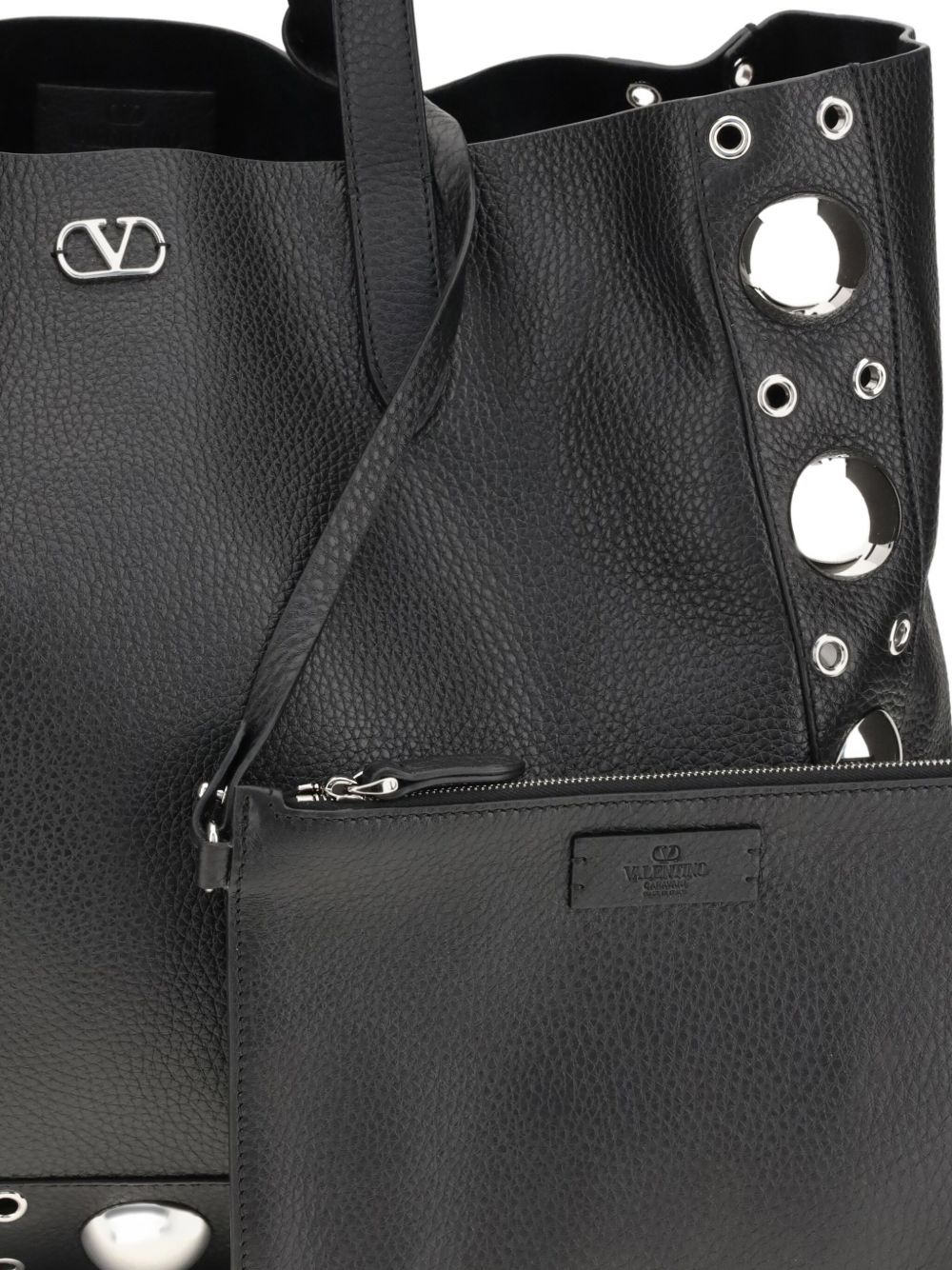 eyelet-embellished shoulder bag - 3