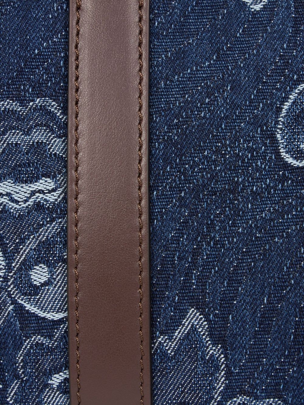 floral-jacquard denim tote bag - 5