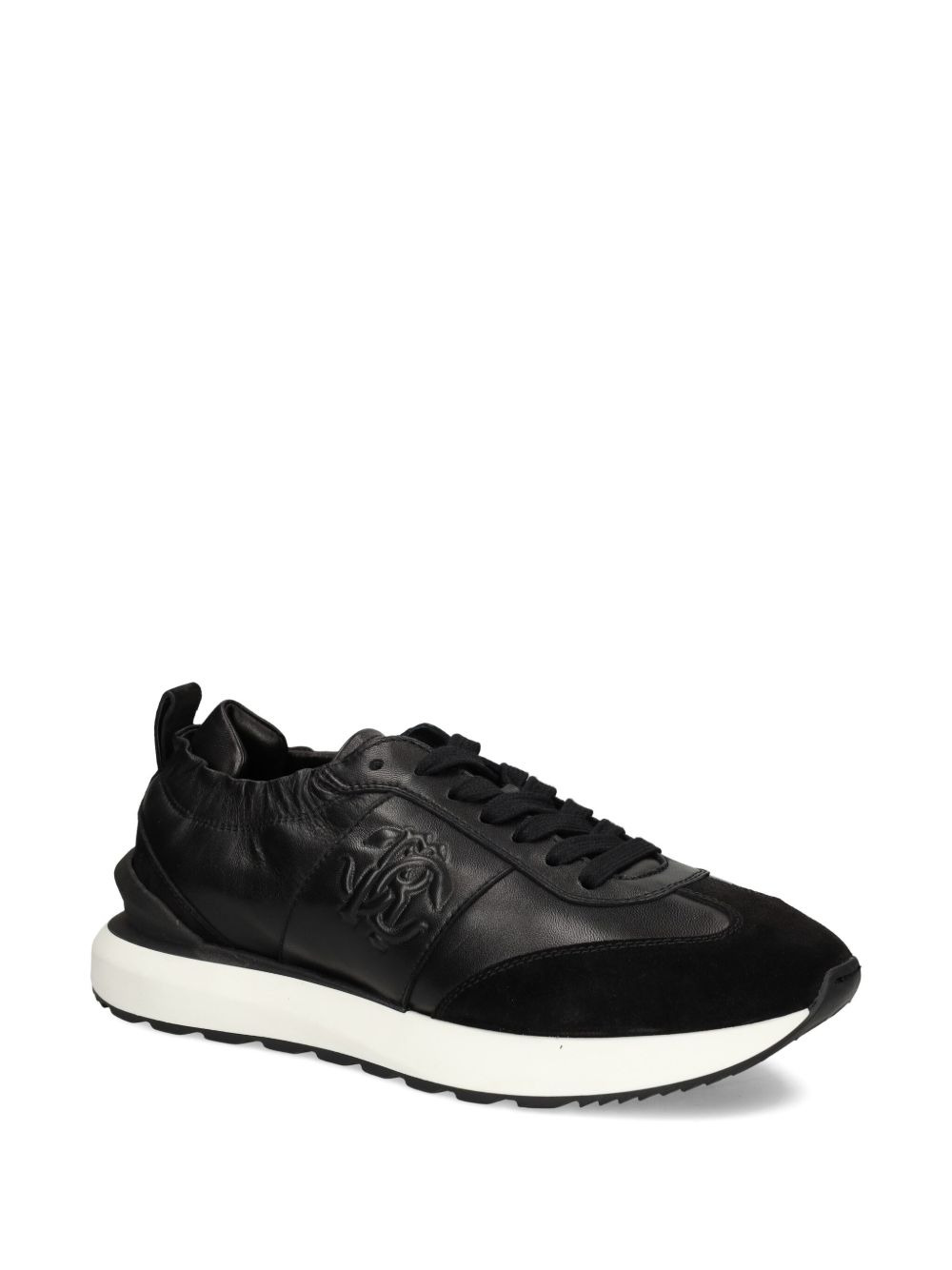 logo-embossed panelled sneakers - 2