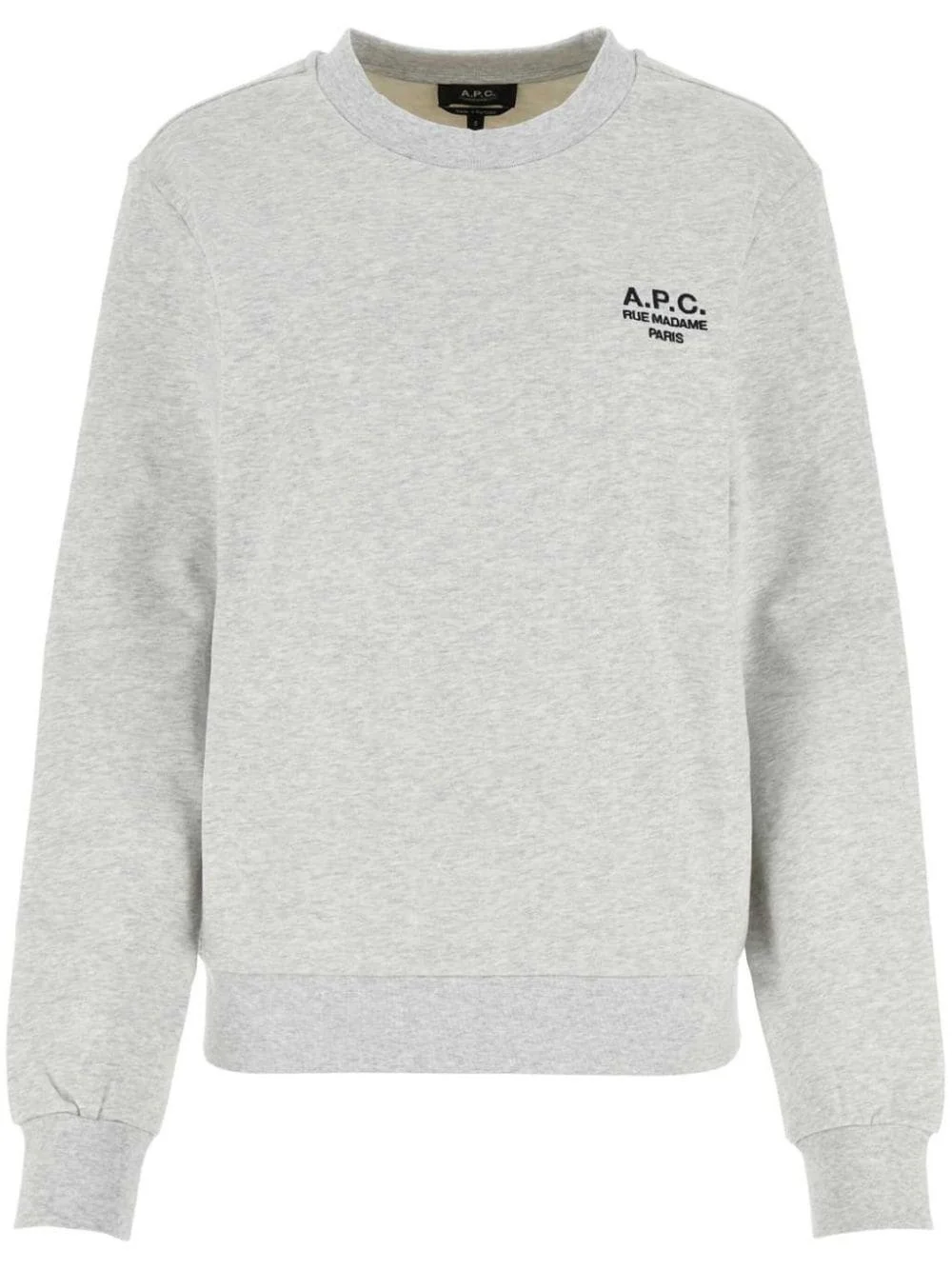 mélange-effect cotton sweatshirt - 1