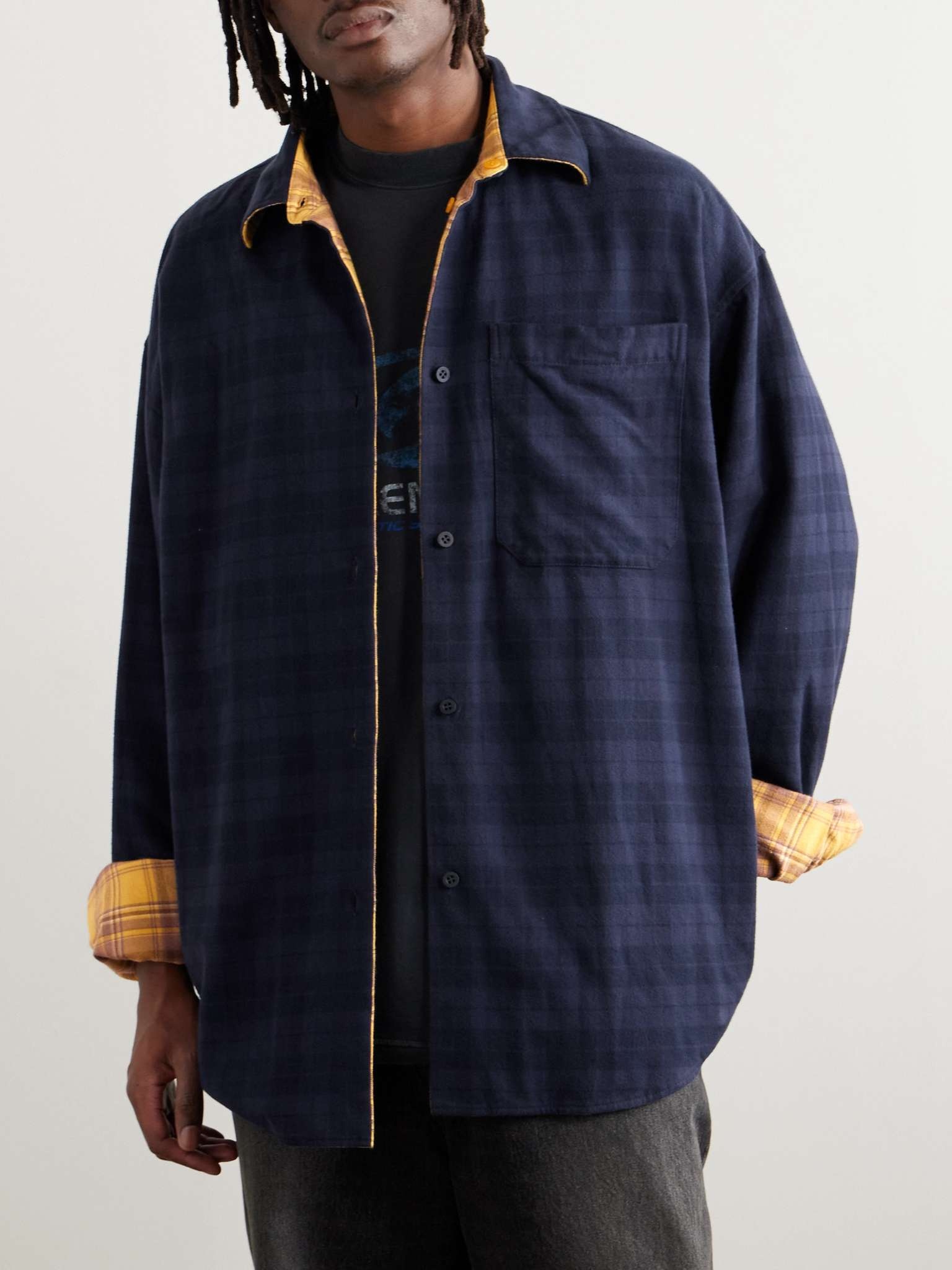 Reversible Checked Cotton-Flannel Shirt - 3
