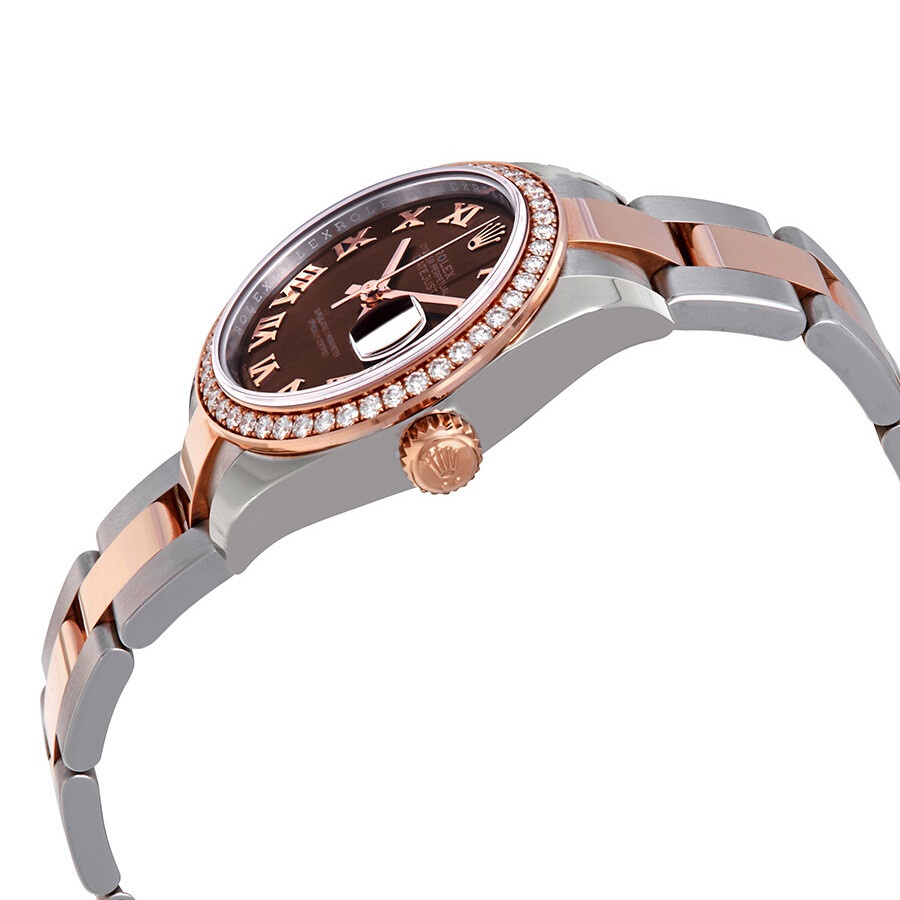 Rolex Datejust Chocolate Dial Automatic Ladies Steel and 18K Everose Gold Oyster Watch 279381CHRO - 2