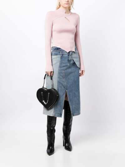 FENG CHEN WANG cut-out detailing ribbed-knit jumper outlook