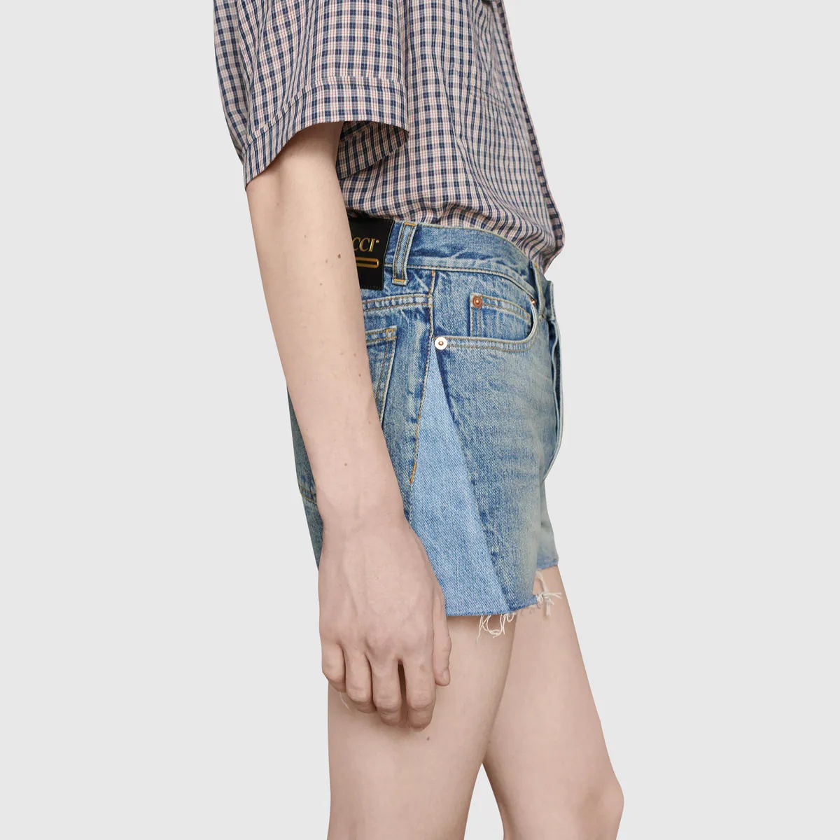 Eco resinated organic denim shorts - 6