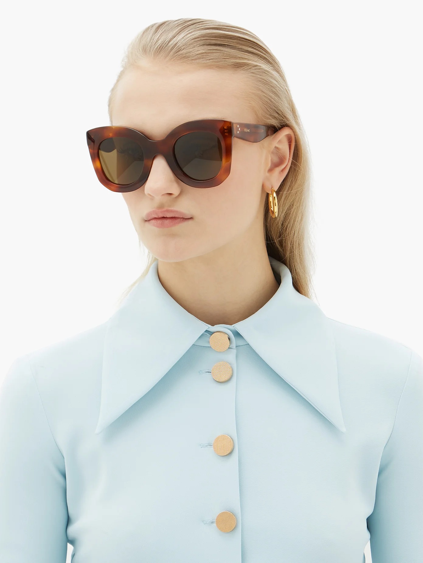 Oversized round tortoiseshell-acetate sunglasses - 2