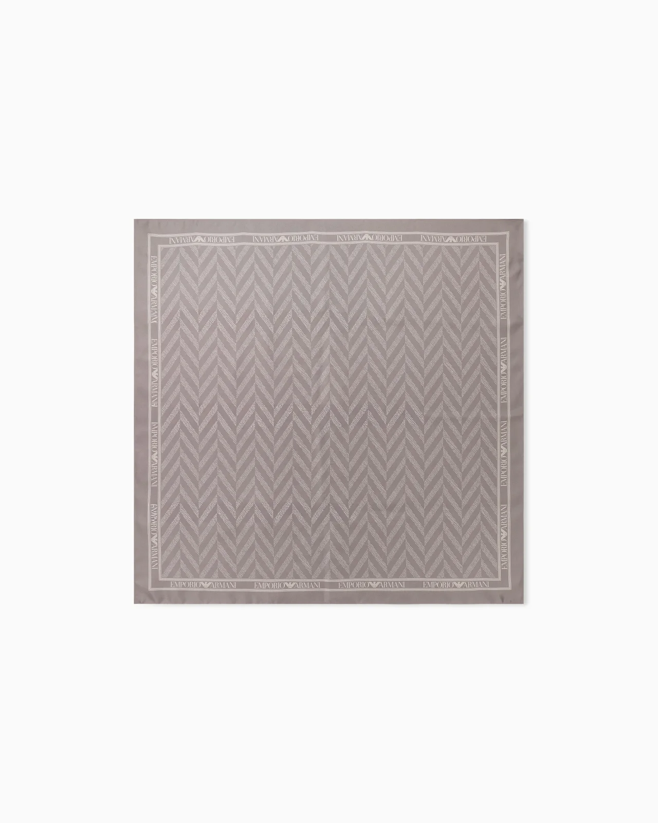 PURE SILK TWILL SCARF WITH CHEVRON PRINT SIGNATURE CAPSULE - 1