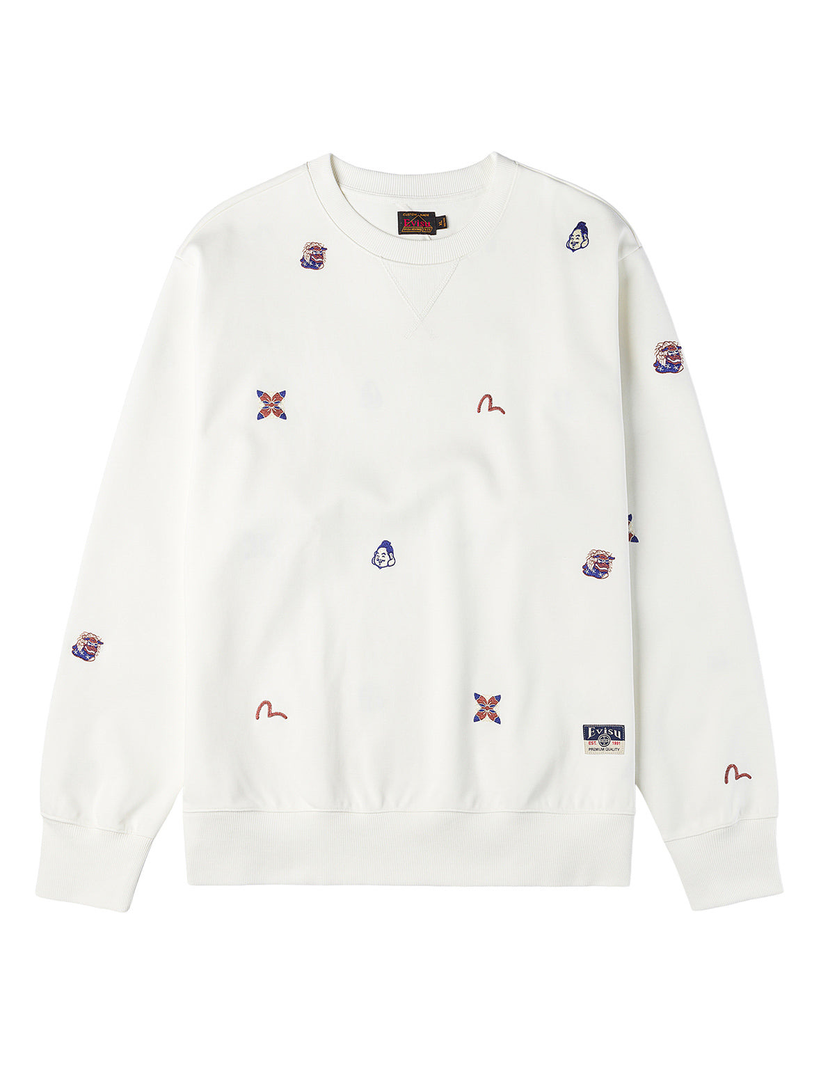Allover Multi Logos Embroidery Relax Fit Sweatshirt - 11