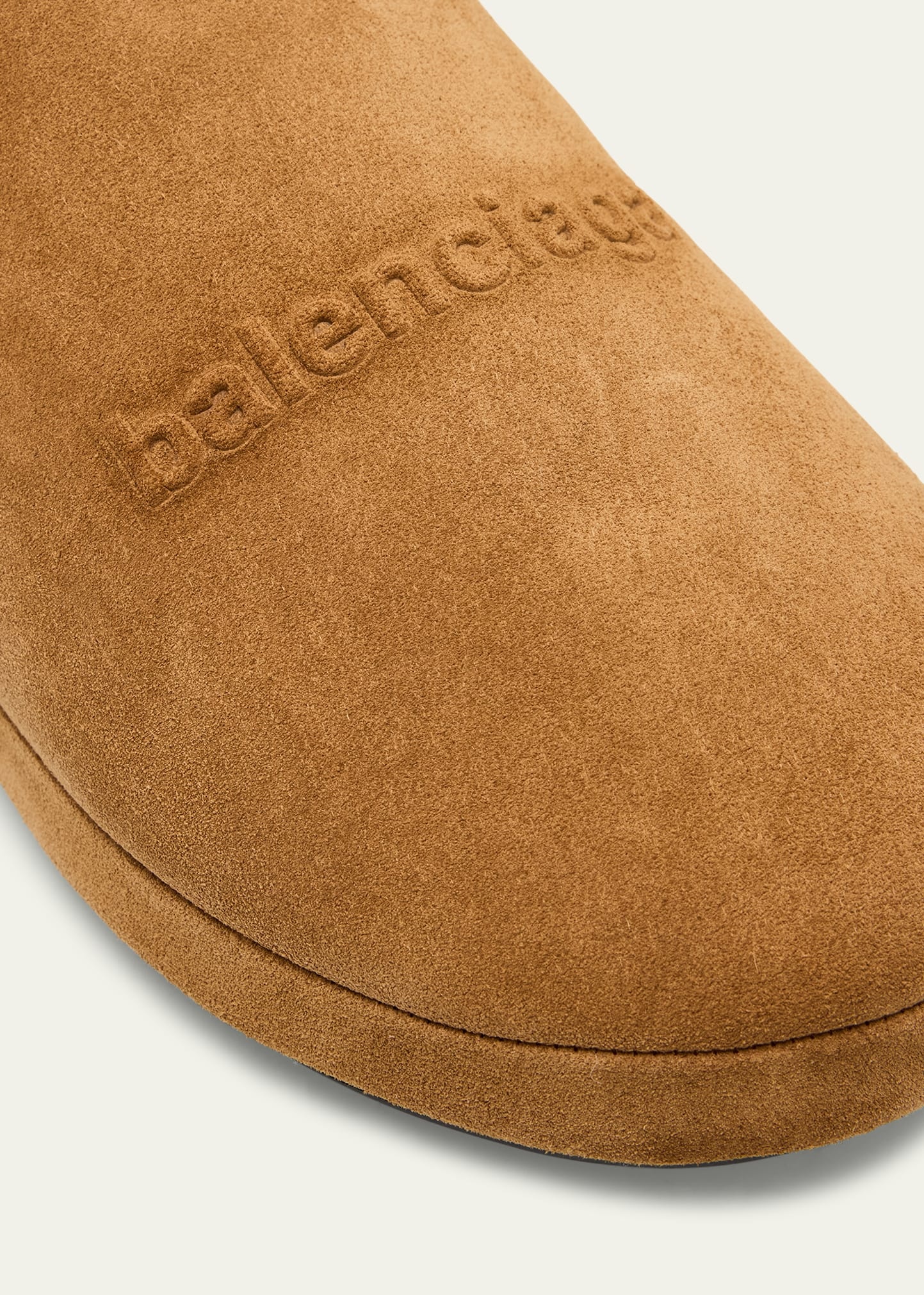 Men's Alaska Suede Embossed-Logo Slippers - 6