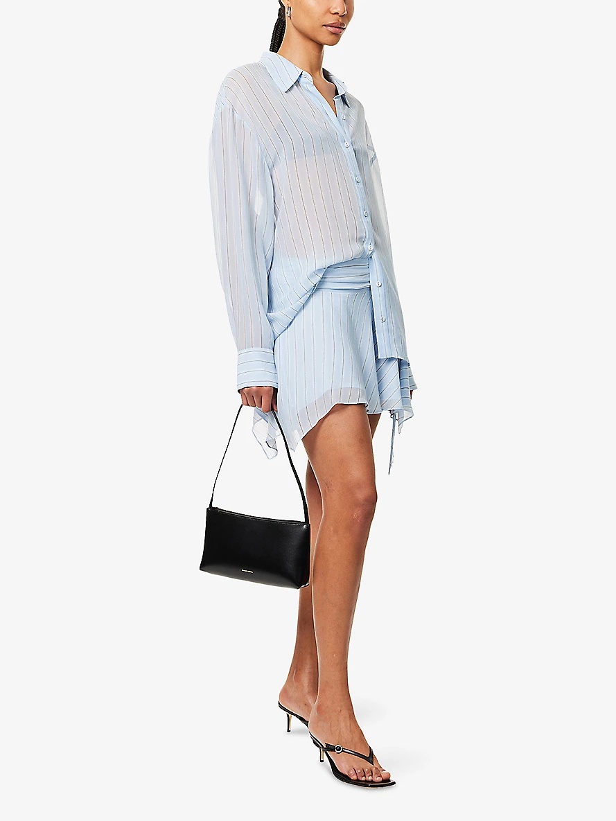 Esra Stripe Chiffon Mini Skirt - 2