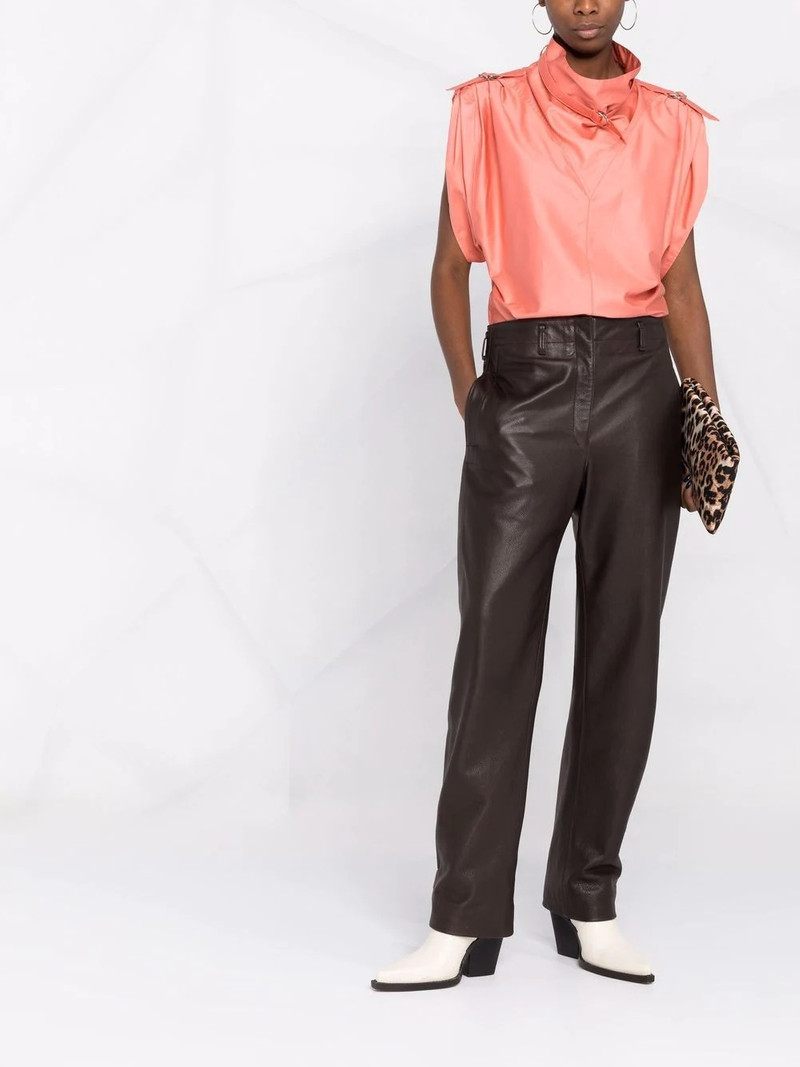 Isabel Marant belt-detail funnel-neck blouse outlook