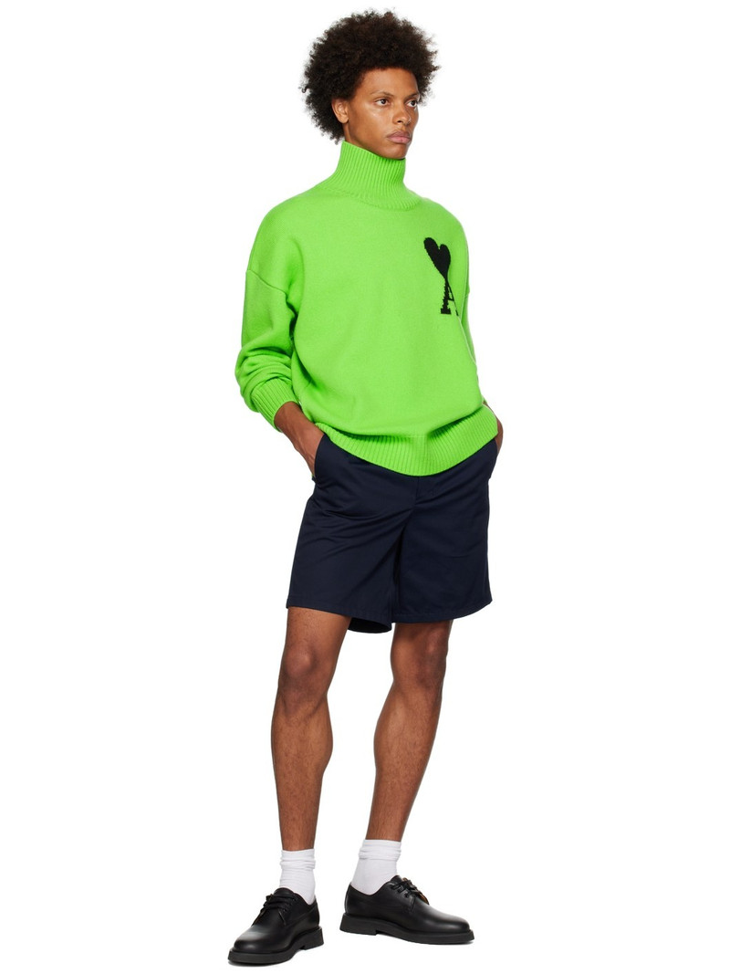 AMI Paris Green Ami de Cœur Turtleneck outlook