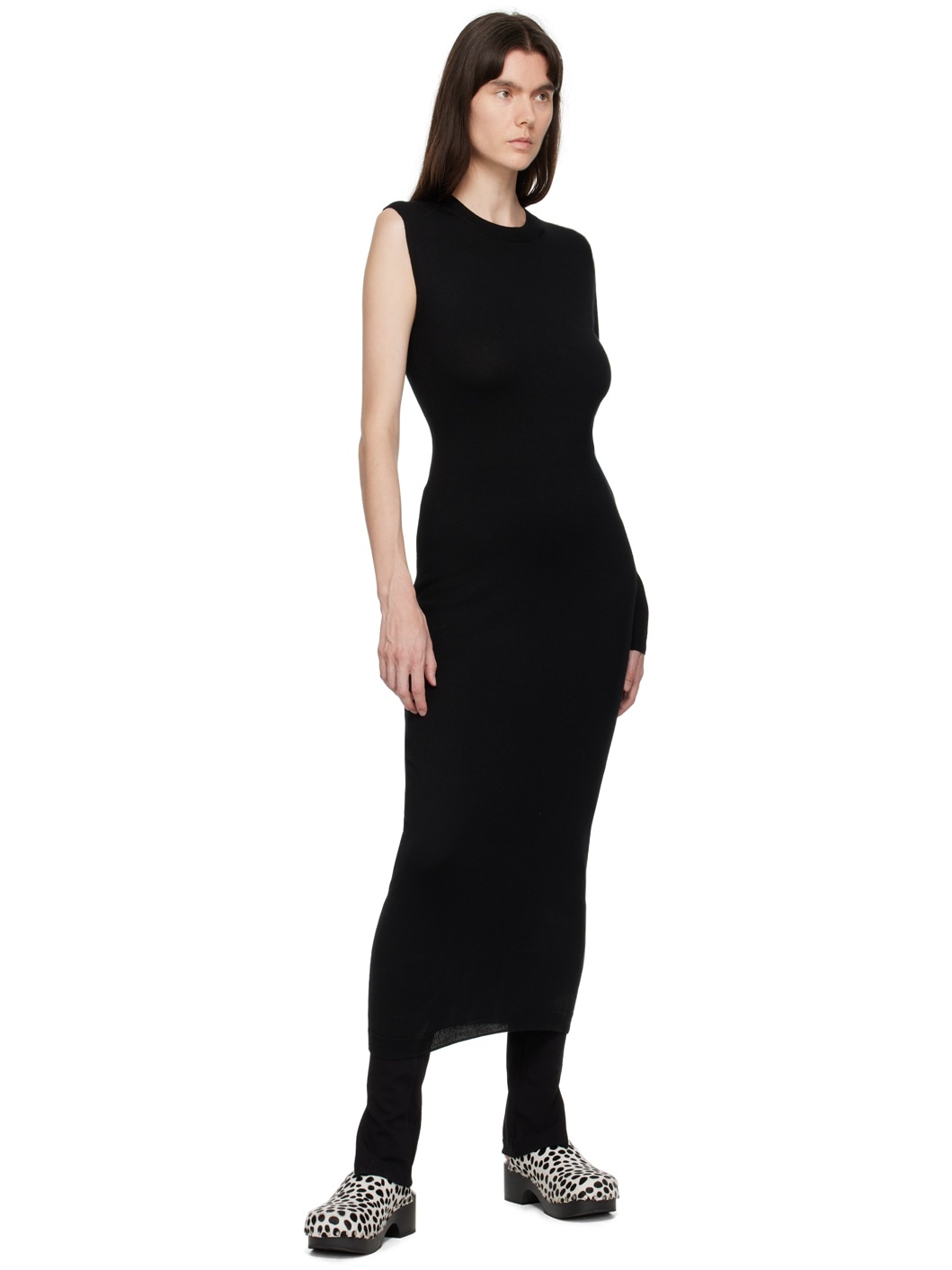 Black Wrap Maxi Dress - 4