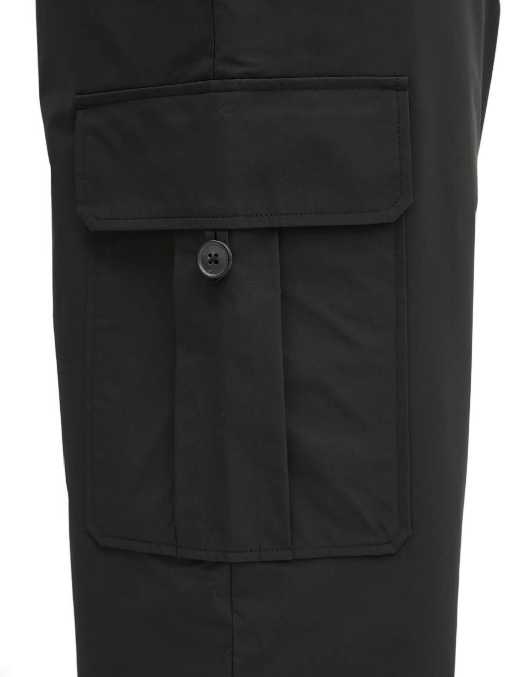 button-fastening straight-leg trousers - 5