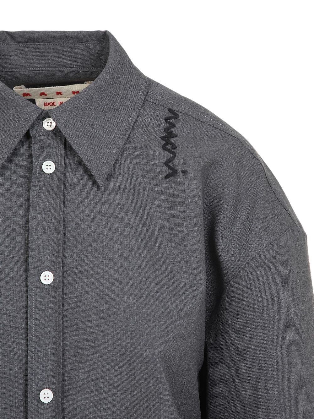 embroidered logo shirt - 3