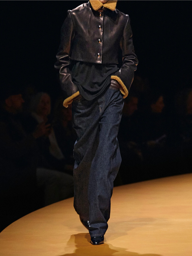 Jodie Cropped Shearling-trimmed Leather Jacket 4