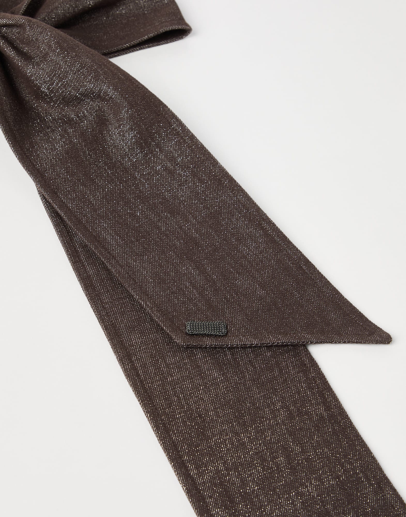 Sparkling no-fade denim foulard with monili - 2