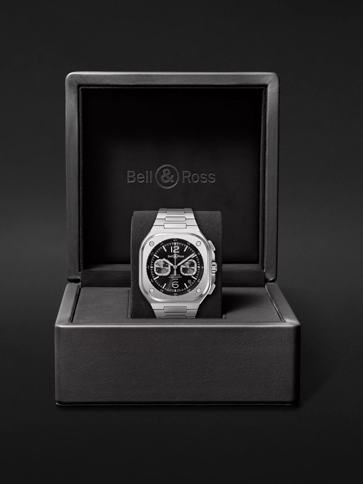 BR 05 Automatic Chronograph 42mm Stainless Steel Watch, Ref. No. BR05C-BL-ST/SST Black - 8
