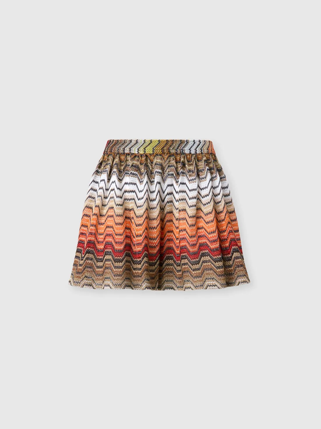 Shorts in viscose lamé blend with greek motif - 1