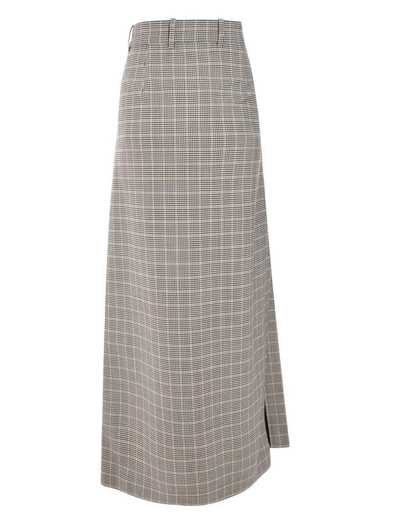 rabanne checked midi skirt outlook