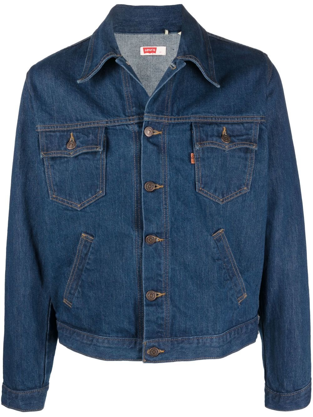 button-up denim jacket - 1