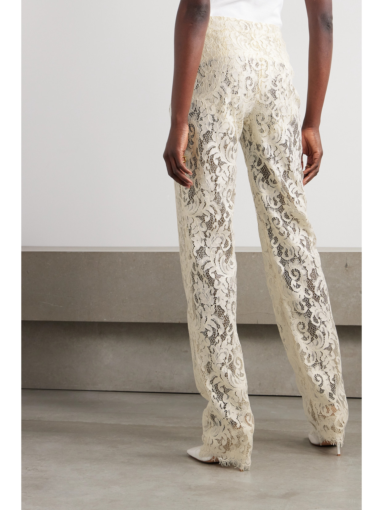 Gregora Corded Lace Straight-leg Pants - 3