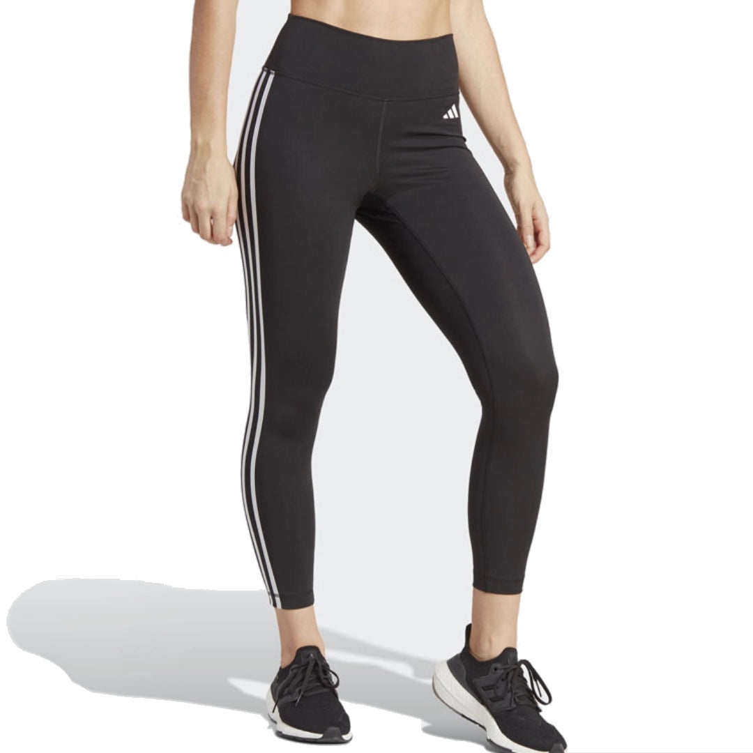 (WMNS) adidas Train Essentials 3-Stripes High-Waisted 7/8 Leggings Asia Sizing 'Black' HT5438 - 3