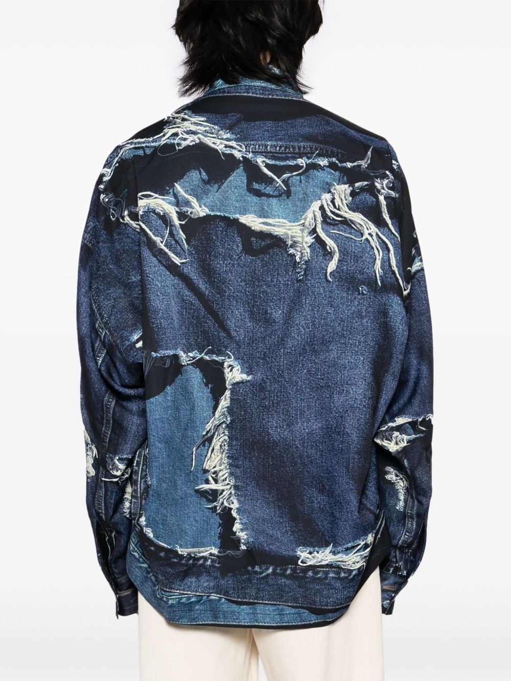 graphic-print shirt jacket - 4