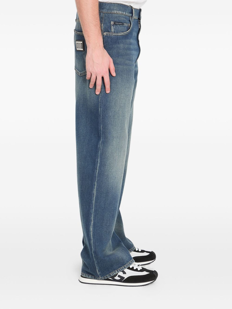 Dolce & Gabbana logo patch wide jeans outlook