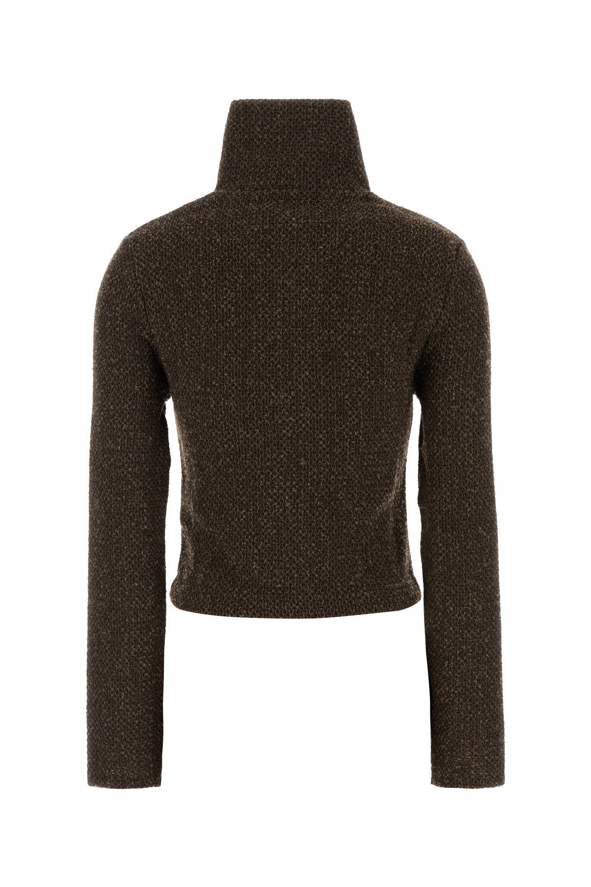 Brown boucle cardigan - 2